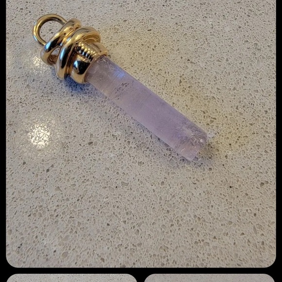 14k gold rose quartz crystal - Picture 5 of 6